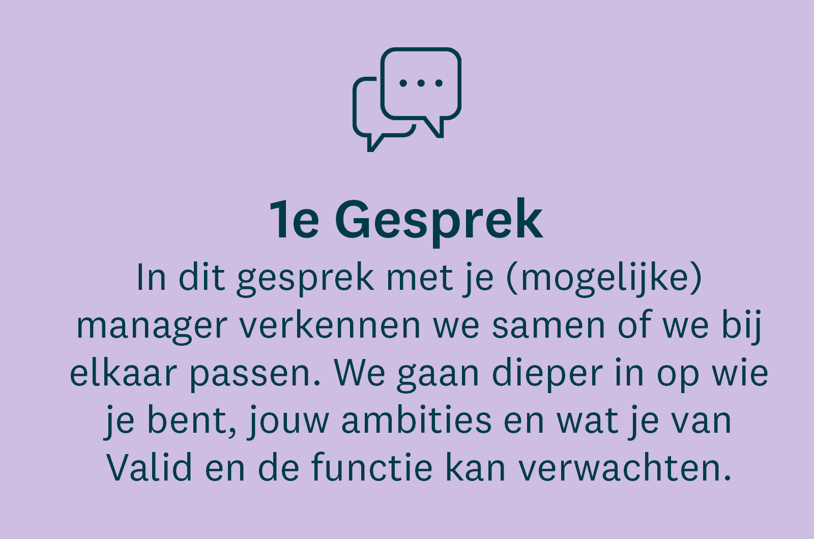 1e gesprek