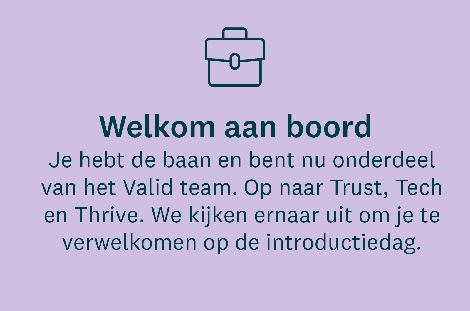 welkom aan boord